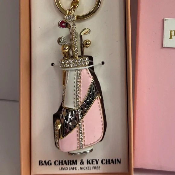 Piper K Lady Golf Bling Charm & Key Chain - Picture 2 of 2